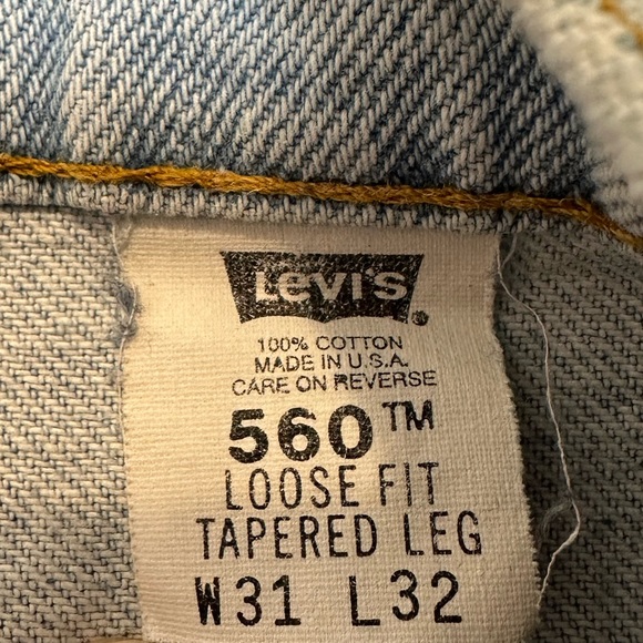 Vintage Levi’s Orange Tab Loose Light Wash 31x34 Tapered - Picture 4 of 14